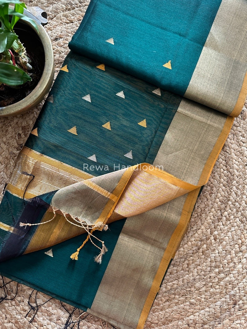  Zari Triangle Butti Maheshwari Saree