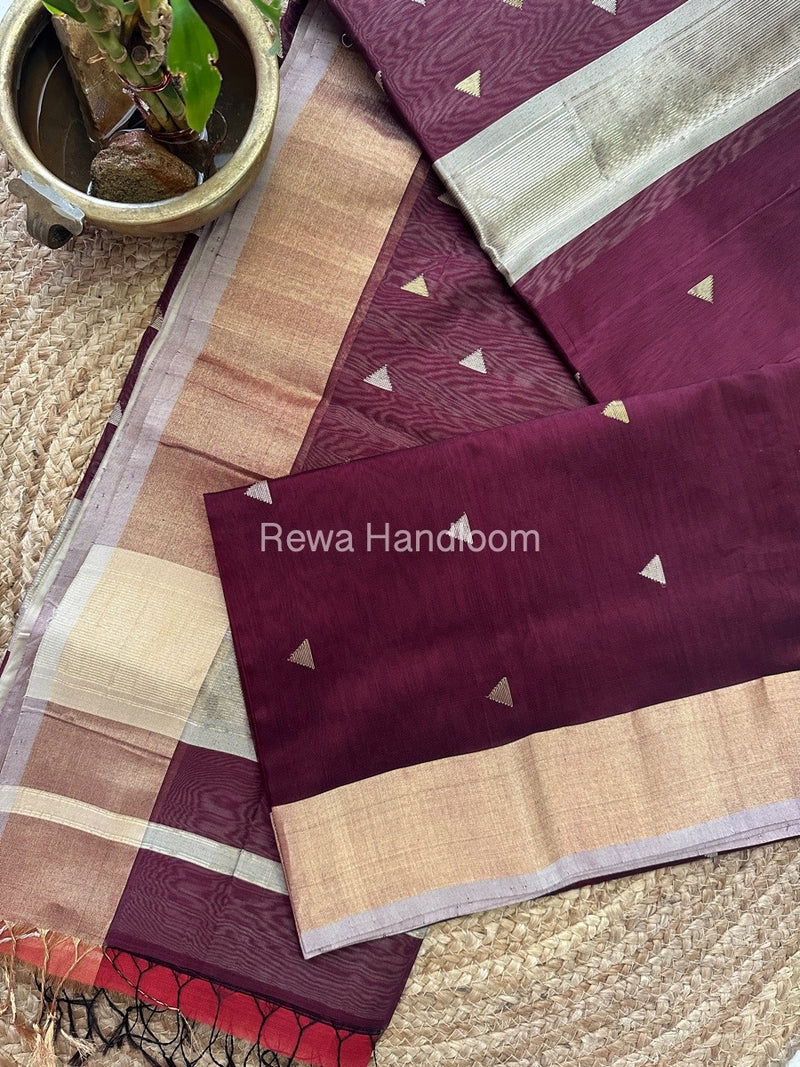  Zari Butti Maheshwari Saree
