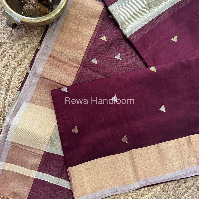  Zari Butti Maheshwari Saree