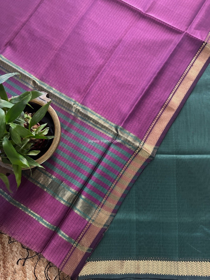 Maheshwari Zari Border Dress Material