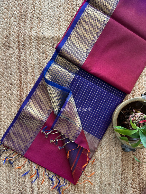 Maheshwari Shaded Plain Saree