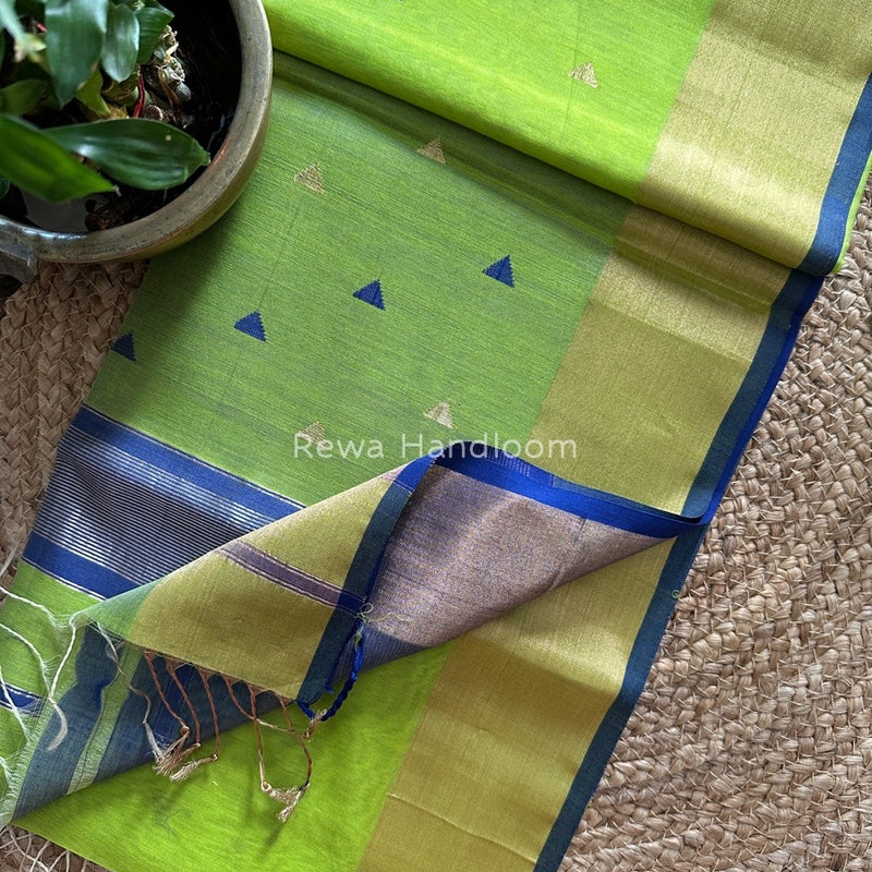  Zari Triangle Butti Maheshwari Saree