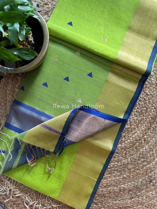  Zari Triangle Butti Maheshwari Saree
