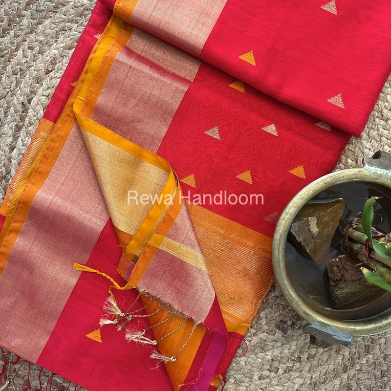 Zari Butti Maheshwari Saree