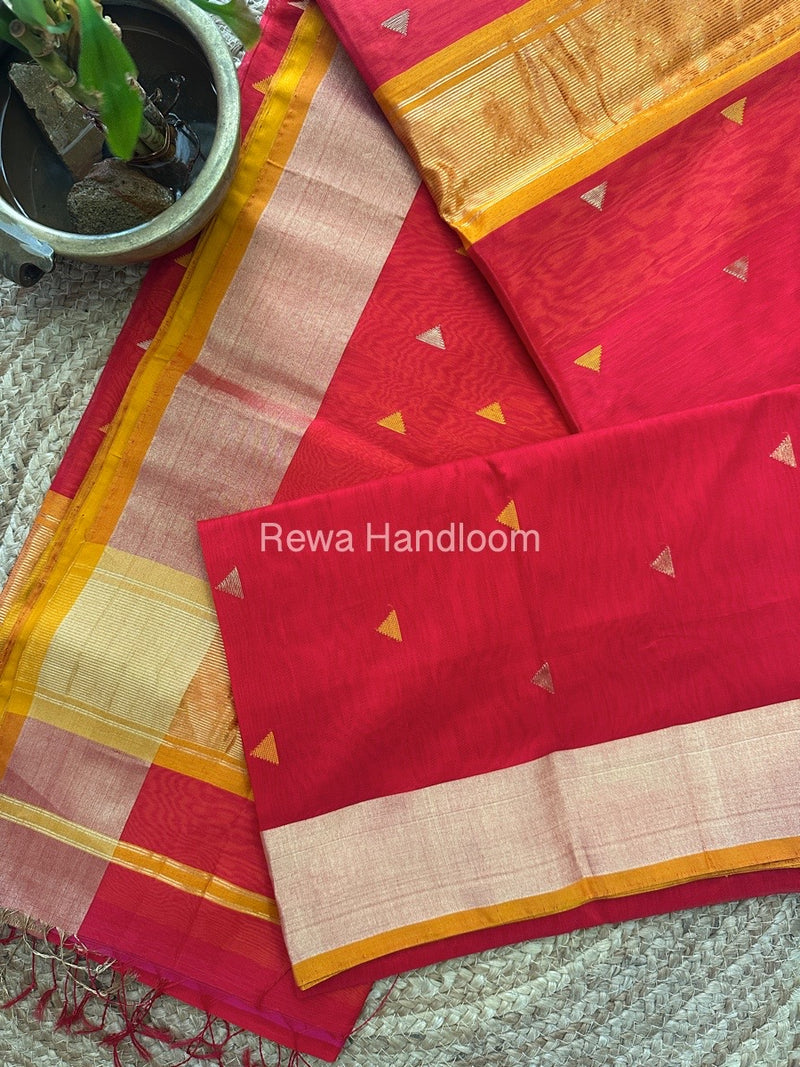  Zari Butti Maheshwari Saree