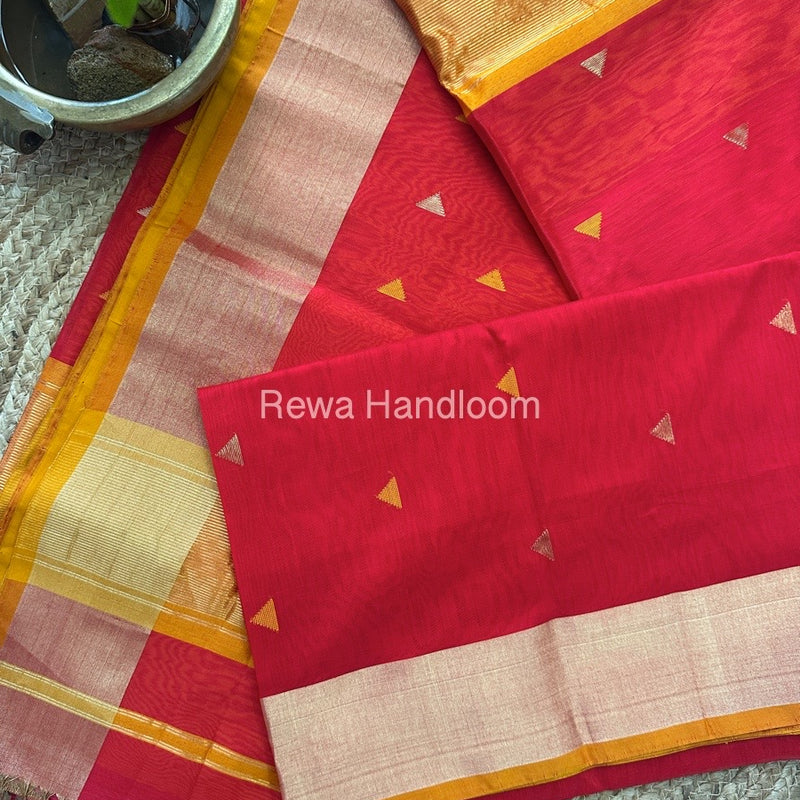  Zari Butti Maheshwari Saree