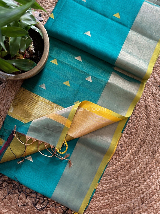  Zari Triangle Butti Maheshwari Saree