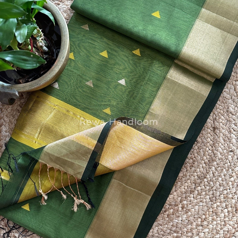  Zari Triangle Butti Maheshwari Saree