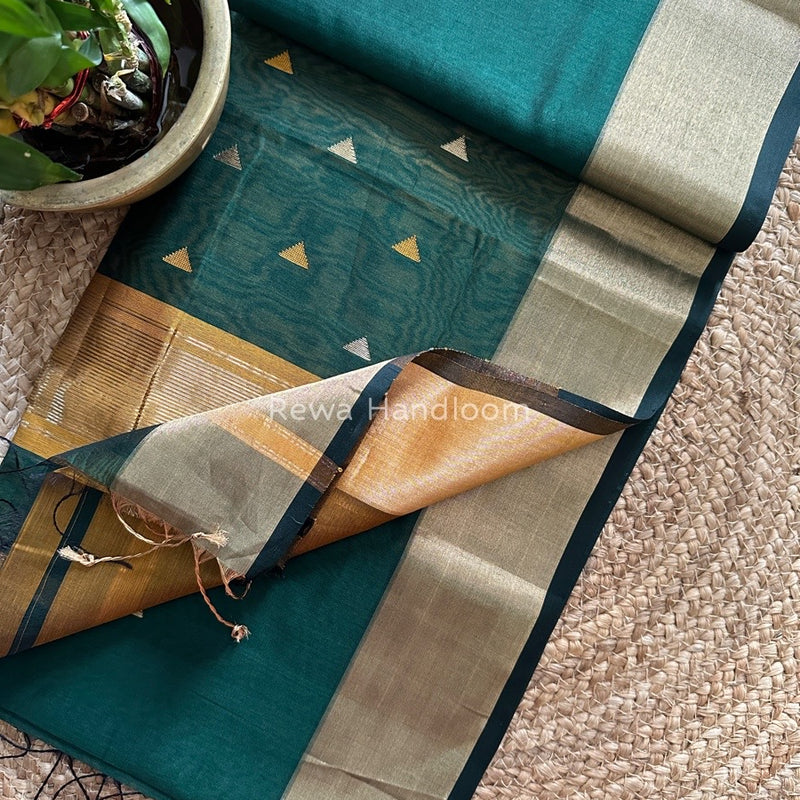  Zari Triangle Butti Maheshwari Saree