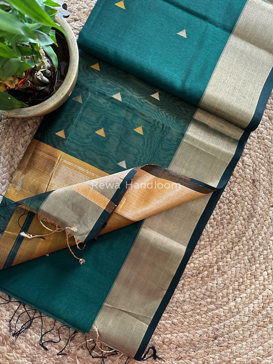  Zari Triangle Butti Maheshwari Saree