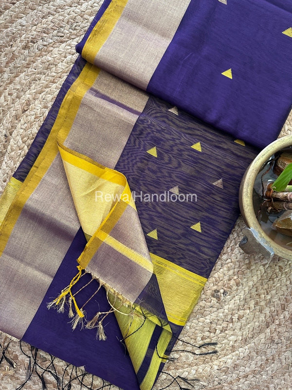  Zari Butti Maheshwari Saree