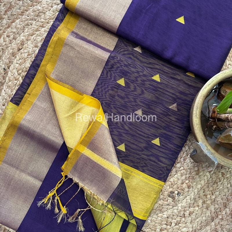 Zari Butti Maheshwari Saree