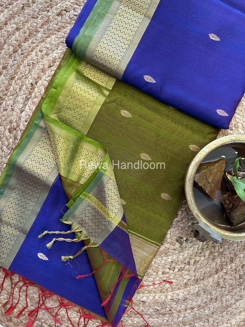  Zari Butti Maheshwari Saree