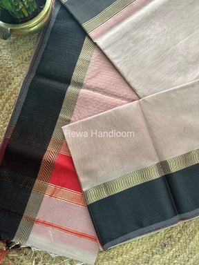 Grey Ganga Jamuna Maheshwari Saree-GJ010