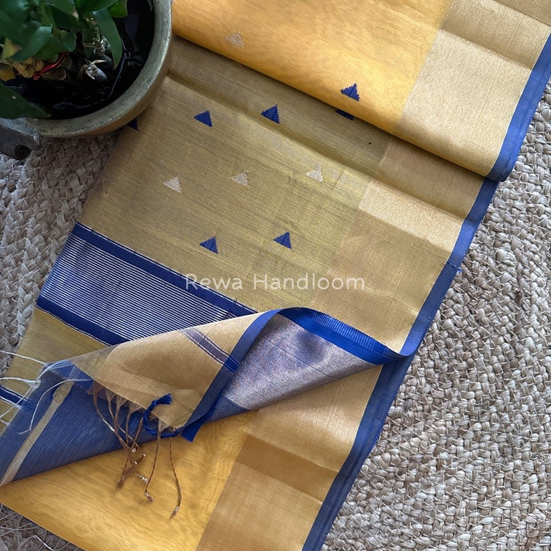  Zari Triangle Butti Maheshwari Saree