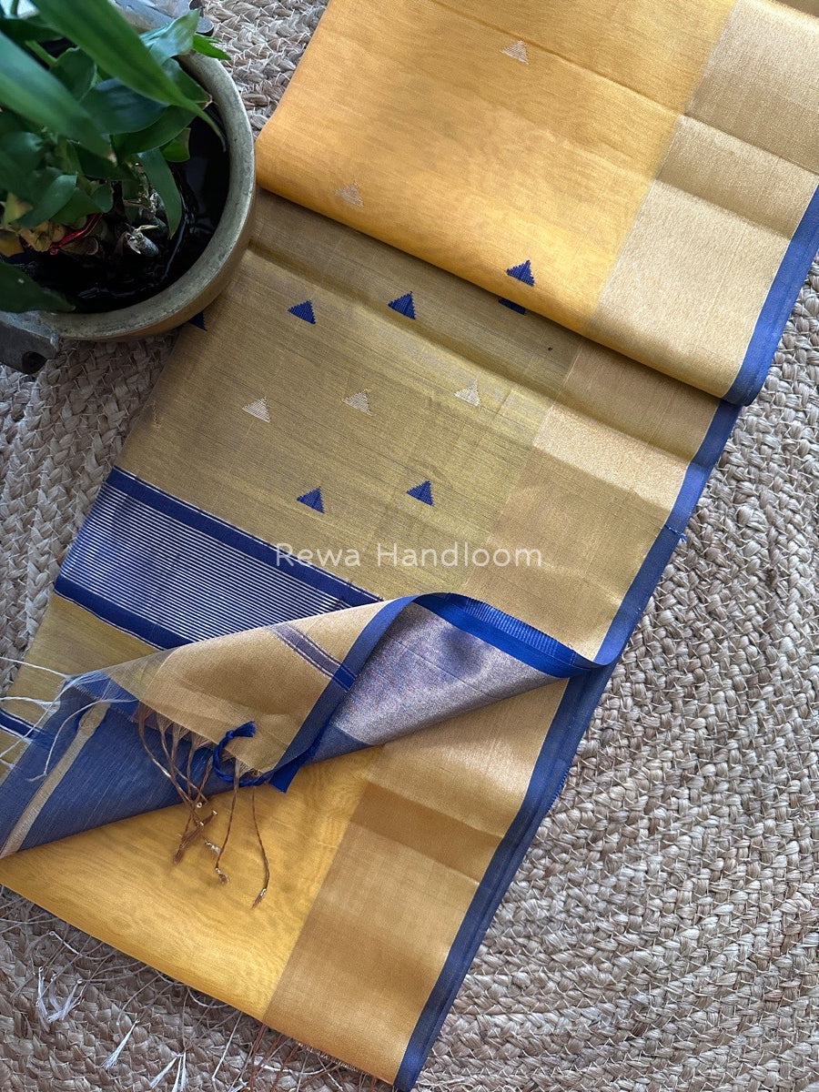 Zari Triangle Butti Maheshwari Saree