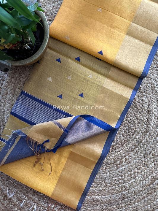  Zari Triangle Butti Maheshwari Saree