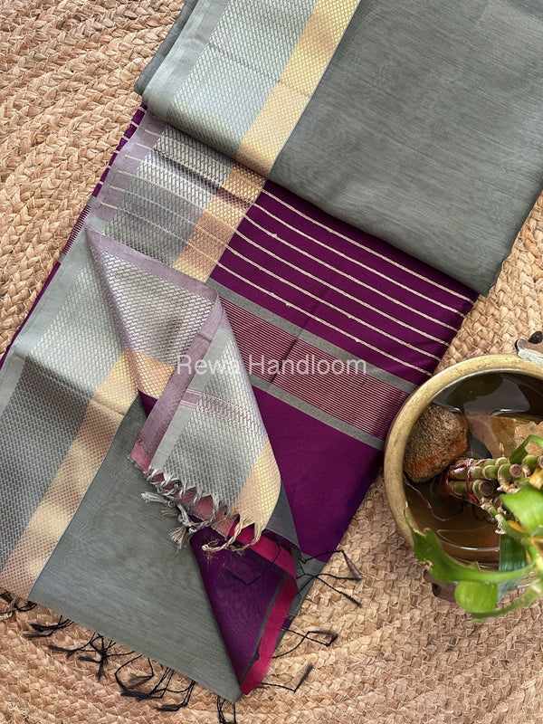 Maheshwari Resham Thread Border Saree