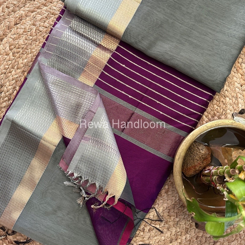 Maheshwari Resham Thread Border Saree