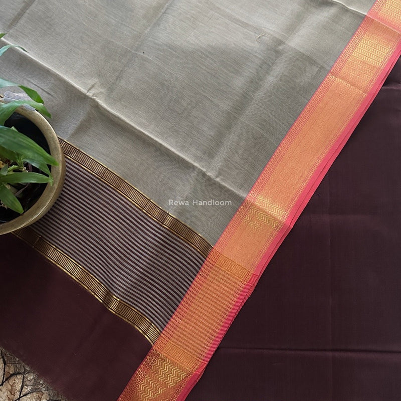 Maheshwari Zari Border Dress Material