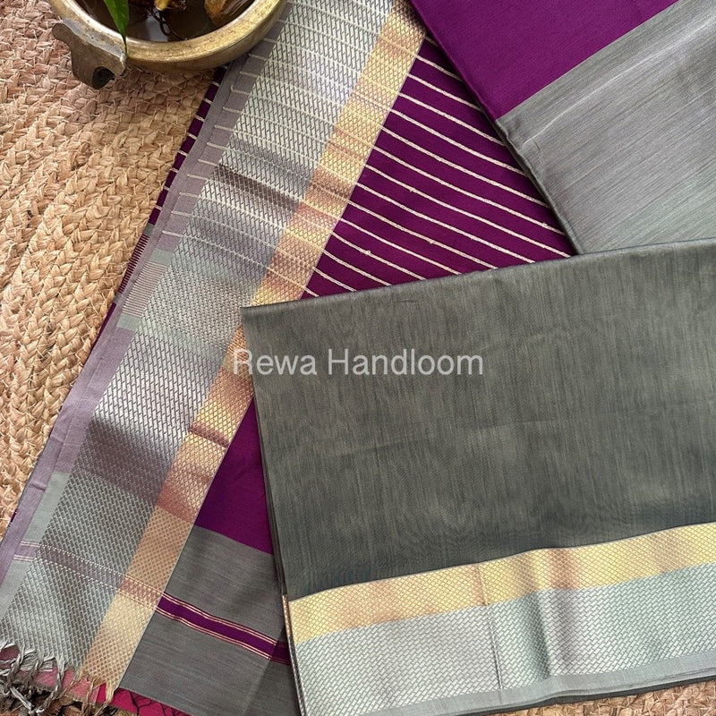 Maheshwari Resham Thread Border Saree