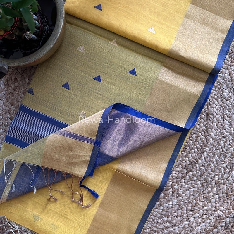  Zari Triangle Butti Maheshwari Saree