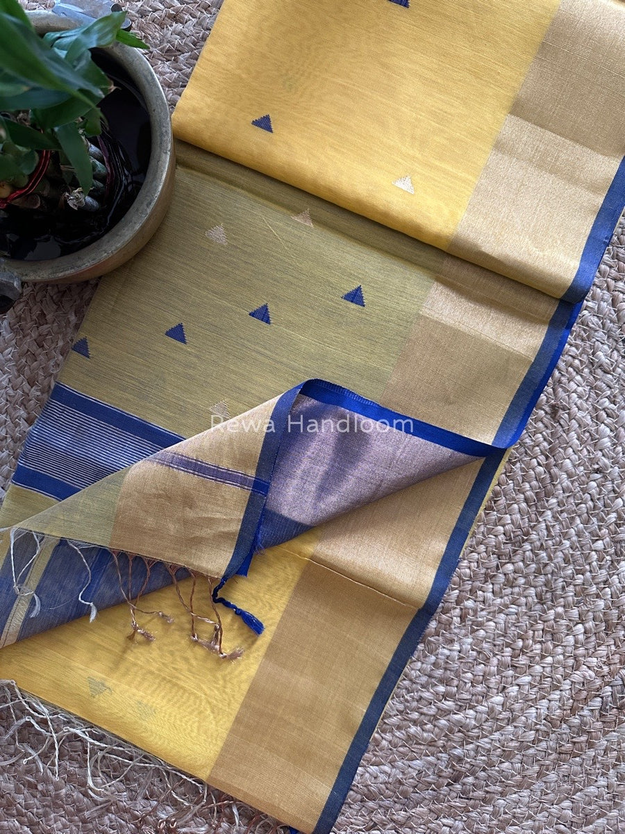  Zari Triangle Butti Maheshwari Saree