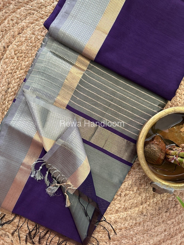 Maheshwari Resham Thread Border Saree