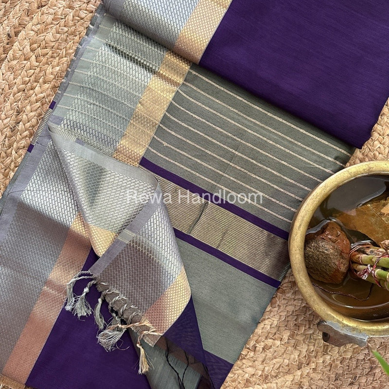 Maheshwari Resham Thread Border Saree