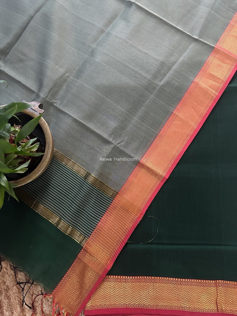 Maheshwari Zari Border Dress Material