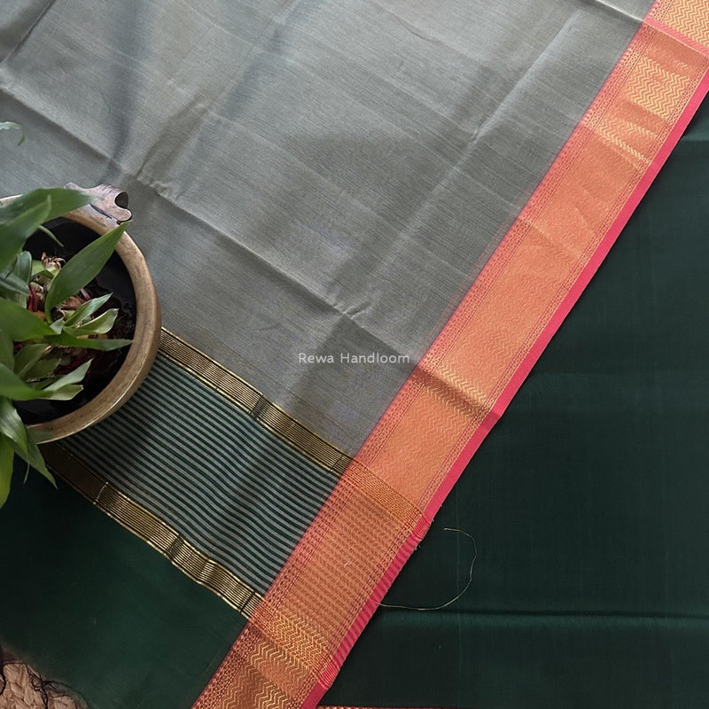 Maheshwari Zari Border Dress Material