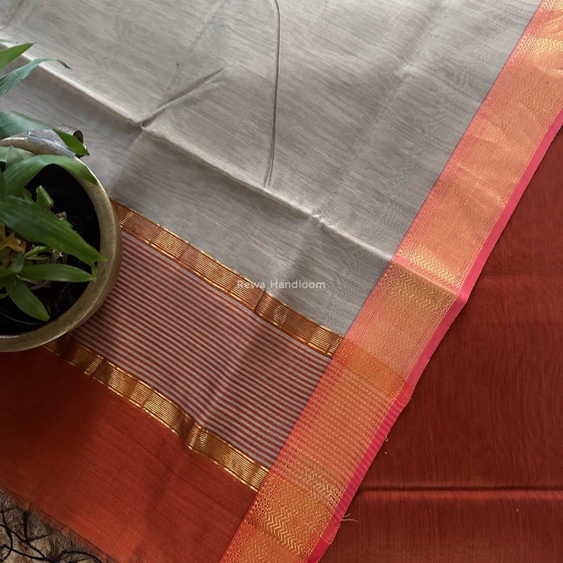 Maheshwari Zari Border Dress Material