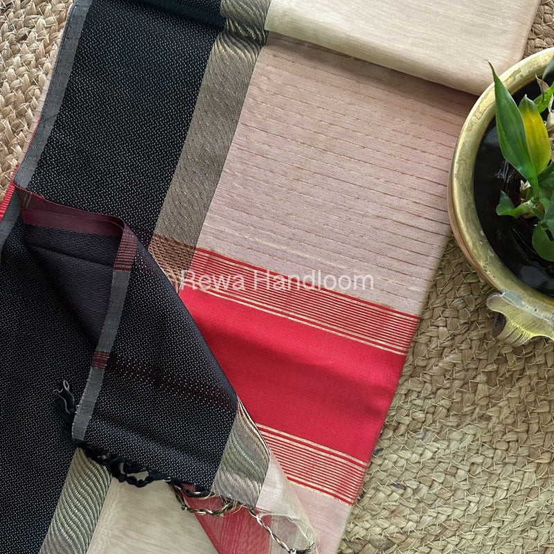 Light Onion pink Ganga Jamuna Maheshwari Saree GJ01