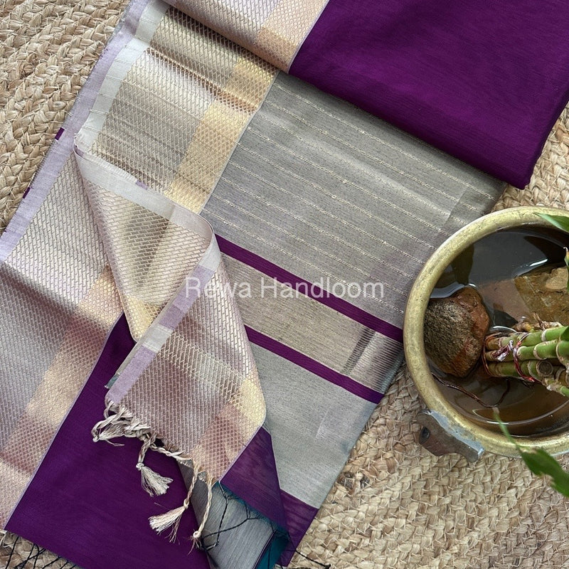Maheshwari Resham Thread Border Saree