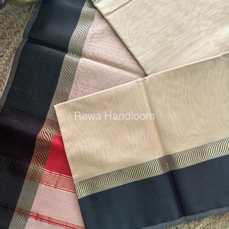 Light Onion pink Ganga Jamuna Maheshwari Saree GJ01