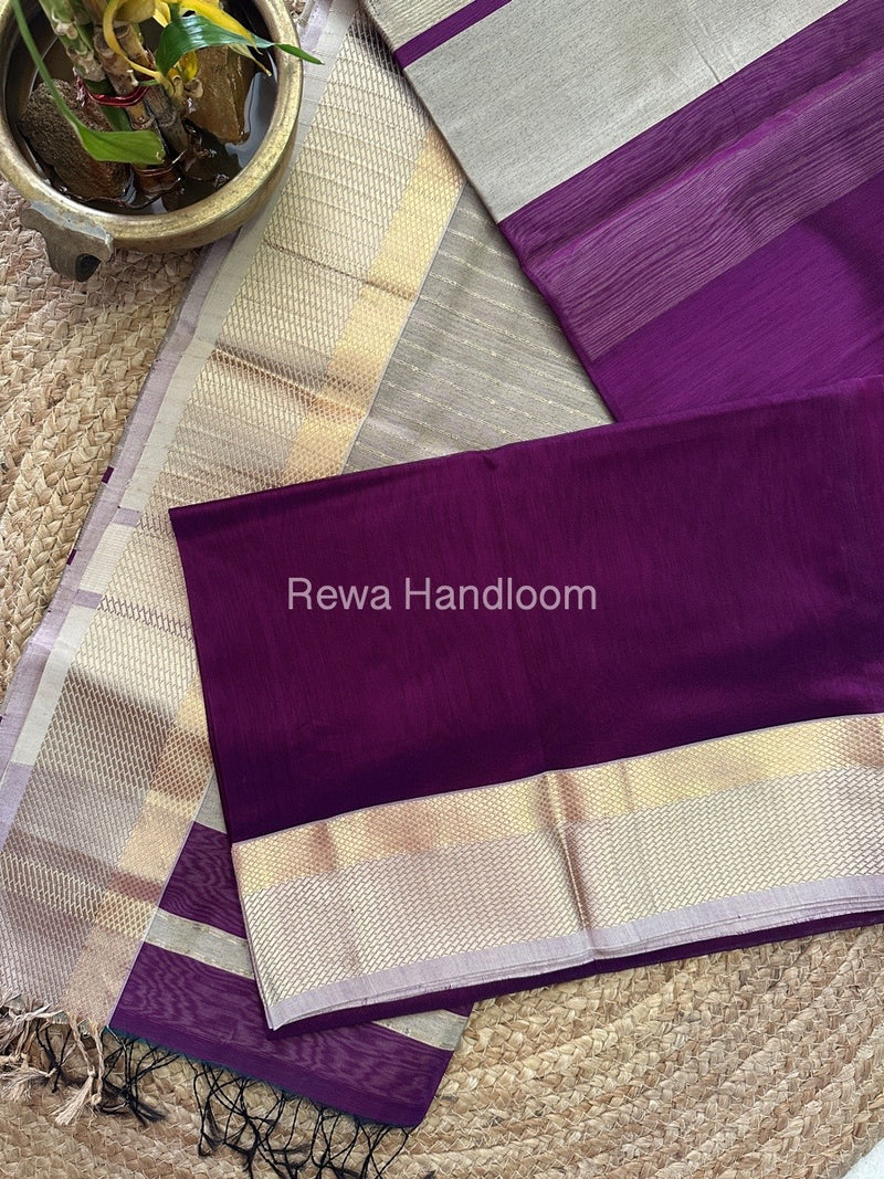 Maheshwari  Resham Thread Border Saree