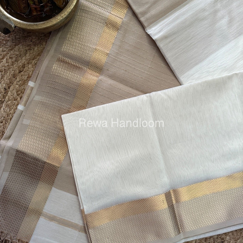 Maheshwari Resham Thread Border Saree