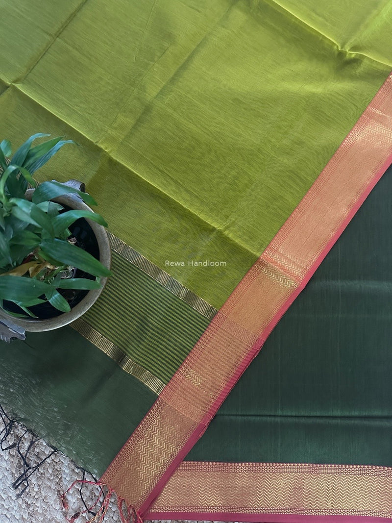 Maheshwari Zari Border Dress Material