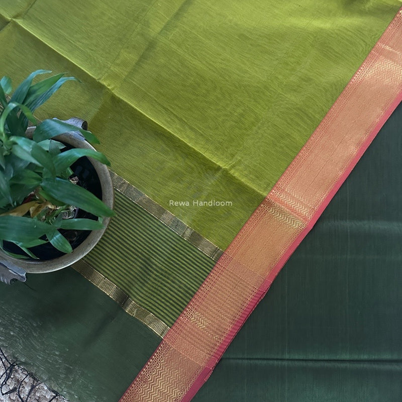 Maheshwari Zari Border Dress Material