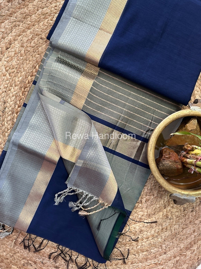 Maheshwari Resham Thread Border Saree