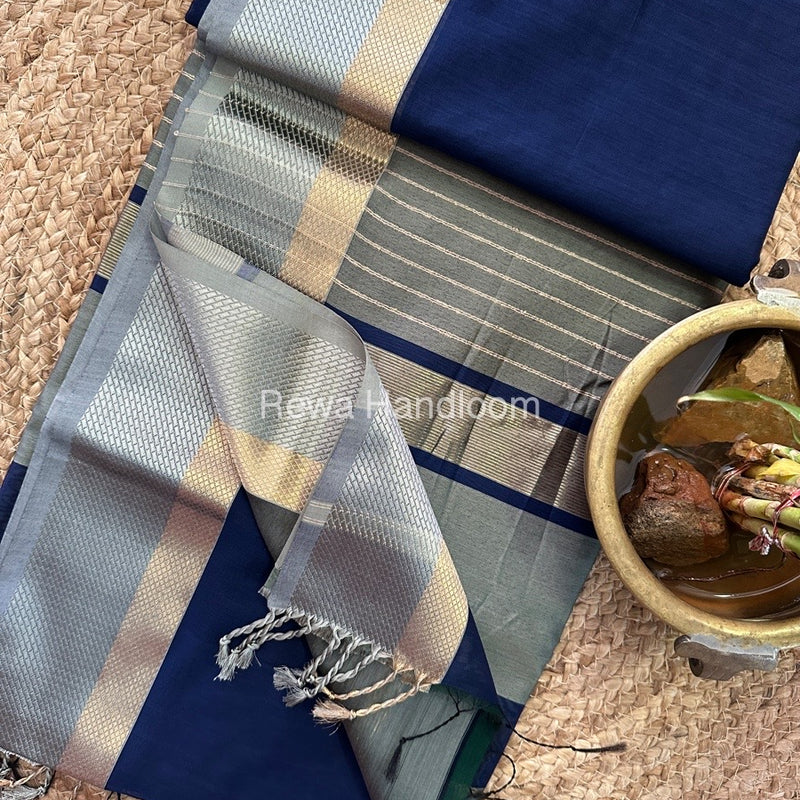 Maheshwari Resham Thread Border Saree