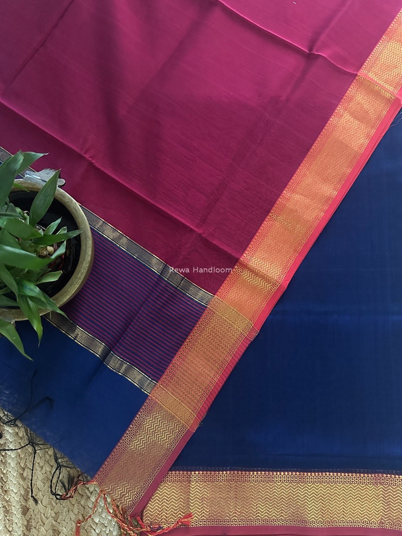 Maheshwari Zari Border Dress Material