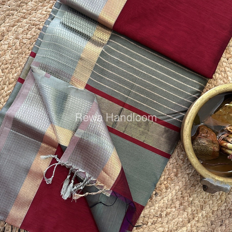 Maheshwari Resham Thread Border Saree