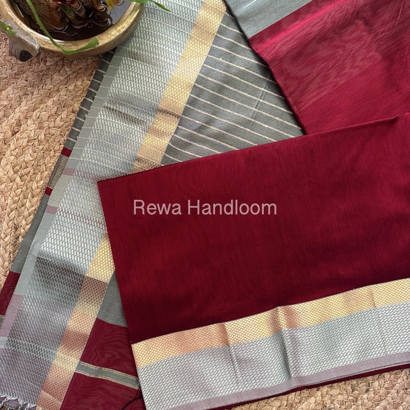 Maheshwari Resham Thread Border Saree