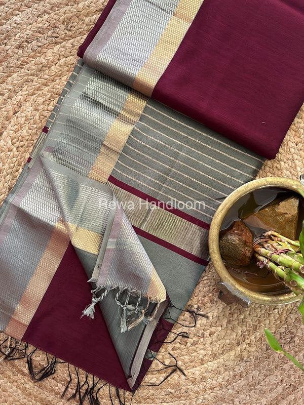 Maheshwari Resham Thread Border Saree