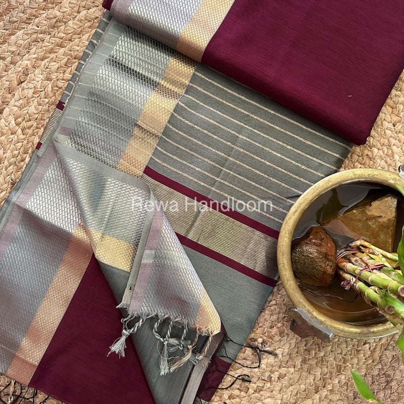 Maheshwari Resham Thread Border Saree