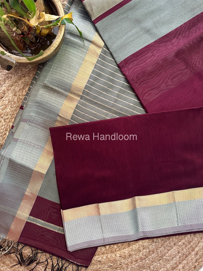 Maheshwari Resham Thread Border Saree