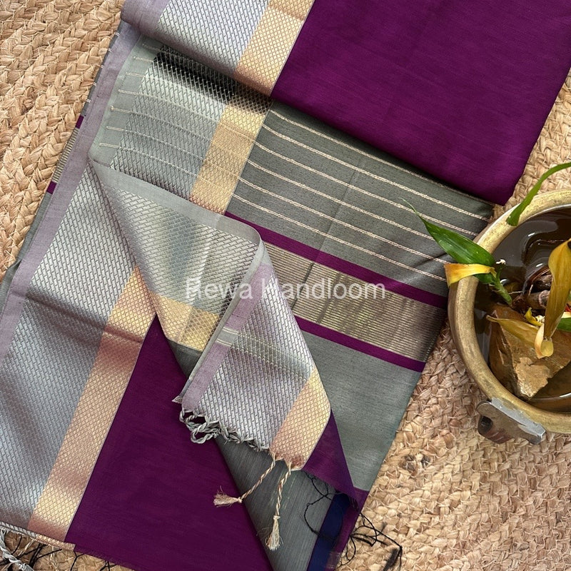Maheshwari Resham Thread Border Saree