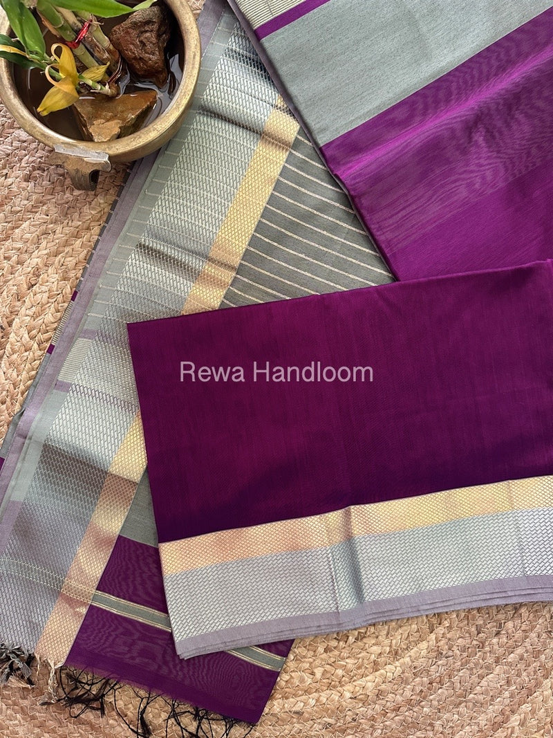 Maheshwari Resham Thread Border Saree