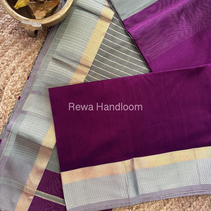 Maheshwari Resham Thread Border Saree